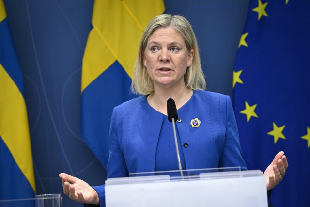 Švédská premiérka Magdalena Anderssonová | foto:  Henrik Montgomery/TT,  ČTK/AP