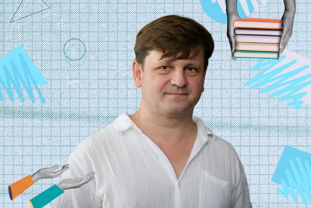 Andrej Novik v pořadu Reparát | foto: Kateřina Cibulka,  Koláž Český rozhlas