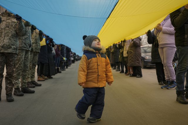 Den jednoty na Ukrajině | foto: Vadim Ghirda,  ČTK/AP