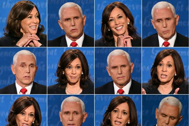 Debata kandidátů na viceprezidenta USA: Kamala Harrisová a Mike Pence | foto: Fotobanka Profimedia