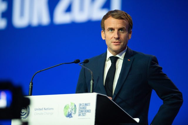Francouzský prezident Emmanuel Macron na konferenci COP26 | foto: Fotobanka Profimedia