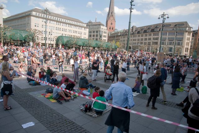 Protesty v Německu,  Hamburk | foto: Fotobanka Profimedia