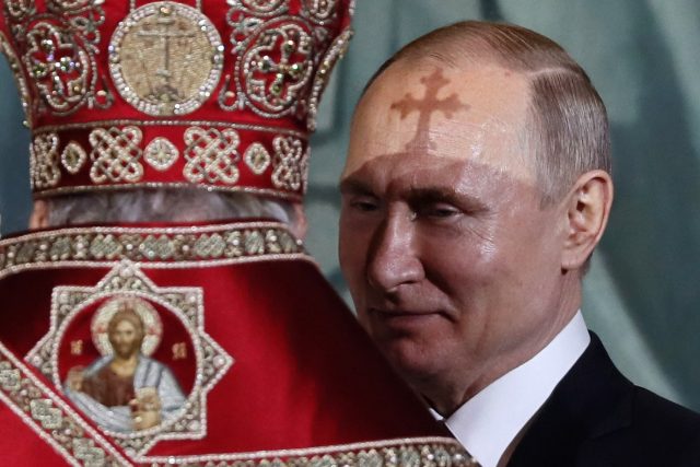 Moskevský patriarcha Kirill a ruský prezident Vladimir Putin | foto: Fotobanka Profimedia