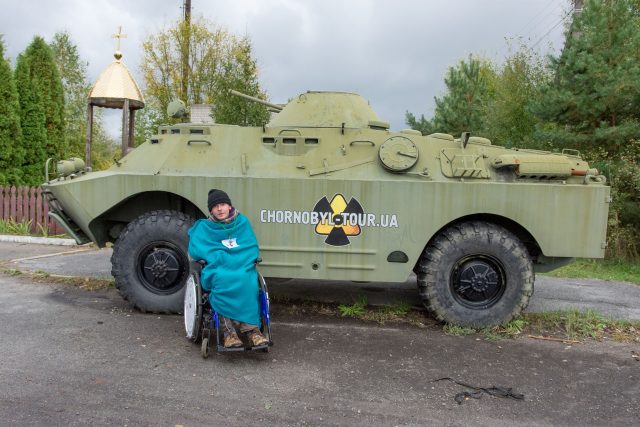 Černobyl na kolečkách. Honza Dušek si přes handicap roztroušené sklerózy splnil další životní sen | foto: Jiří Kalát