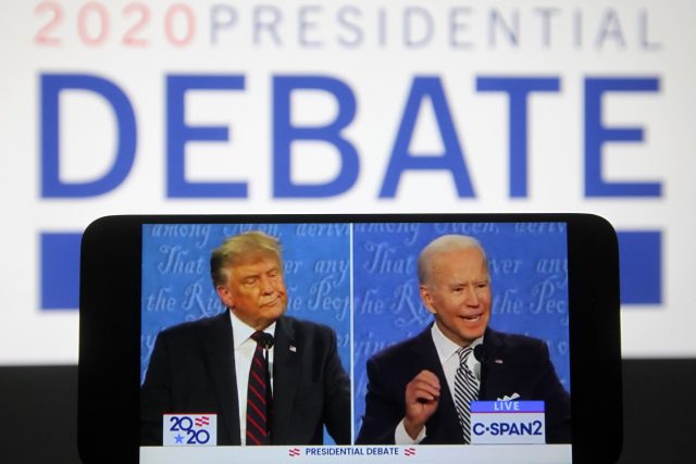 První prezidentská debata kandidátů na amerického prezidenta Donalda Trumpa a Joea Bidena | foto: Fotobanka Profimedia