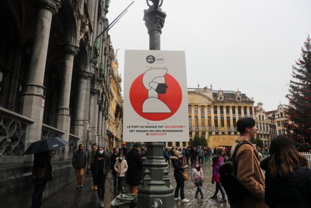 Opatření proti koronaviru v Bruselu | foto: Fotobanka Profimedia