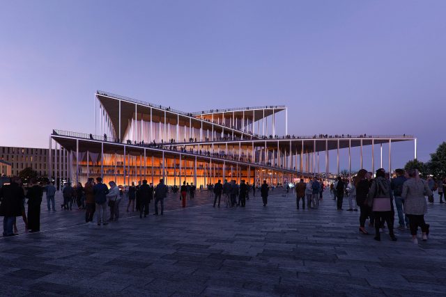 Návrh Vltavské filharmonie v Praze od Bjarke Ingels Group  (BIG) | foto: Bjarke Ingels Group  (BIG) / CAMP – Centrum architektury a městského plánování