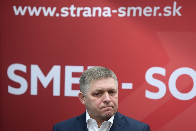 Předseda strany Smer Robert Fico | foto: Ondřej Deml,  ČTK