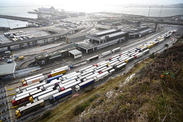 Kilometrové fronty kamionů v Doveru | foto: Fotobanka Profimedia