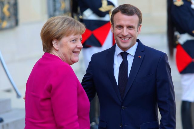 Angela Merkelová a Emmanuel Macron | foto: Fotobanka Profimedia