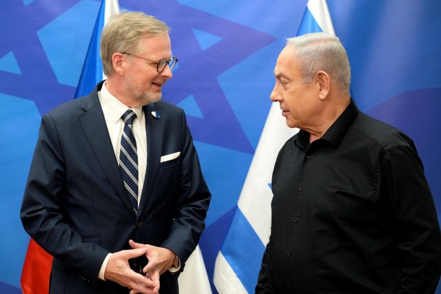 Premiéři ČR a Izraele Petr Fiala a Benjamin Netanjahu | foto: Fotobanka Profimedia