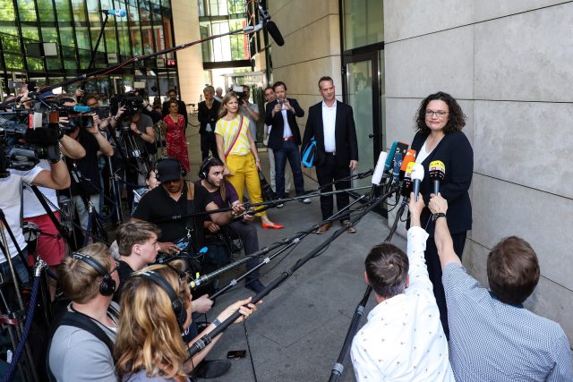 Šéfka německých sociálních demokratů Andrea Nahlesová ohlásila rezignaci | foto: Fotobanka Profimedia