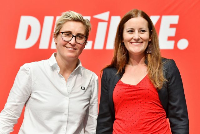 Spolupředsedkyně německé strany Die Linke  (Levice) Susanne Hennig-Wellsowá  (vlevo) a Janine Wisslerová | foto: Fotobanka Profimedia