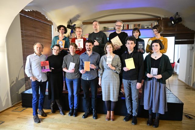 Část nominovaných na knižní ceny Magnesia Litera  (14. března 2024) | foto: Roman Vondrouš,  ČTK