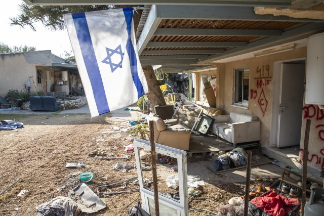 Kfar Aza po útoku Hamásu | foto: Fotobanka Profimedia