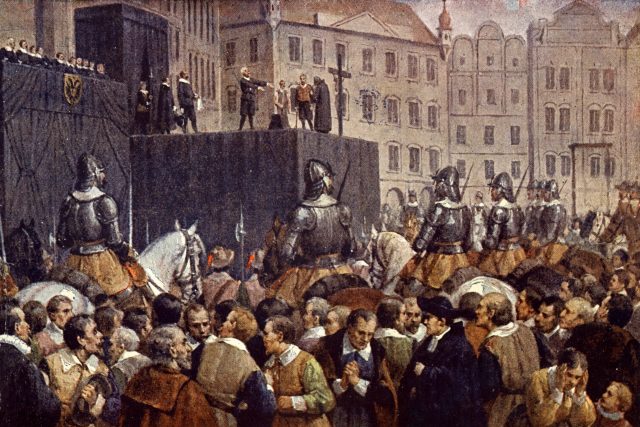 Poprava 27 českých pánů na Staroměstském náměstí roku 1621 | foto: Fotobanka Profimedia