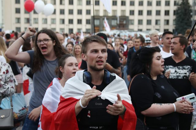 Protesty v běloruském Minsku | foto: Fotobanka Profimedia
