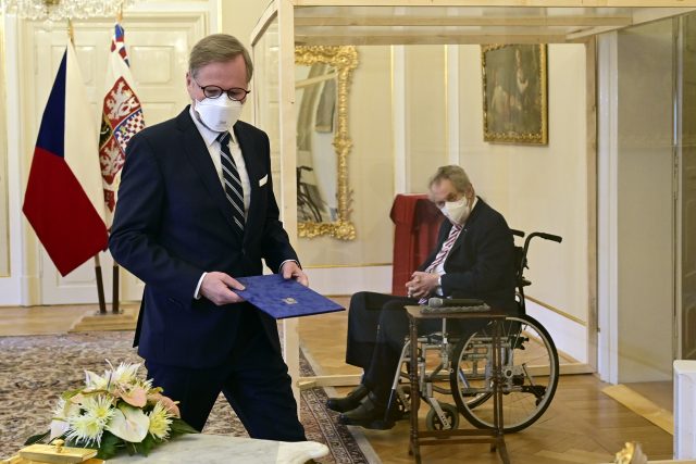 Prezident Miloš Zeman jmenoval premiérem nové vlády Petra Fialu  (ODS) | foto: Profimedia