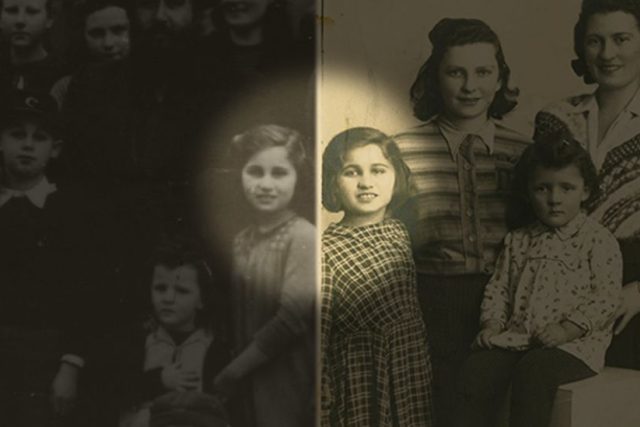 Blanche Fixler. Vpravo na rodinné fotografii,  vlevo na archivním snímku,  o jehož existenci neměla donedávna tušení | foto: United States Holocaust Memorial Museum
