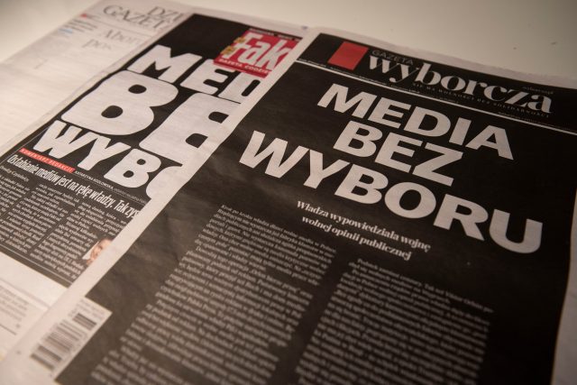 Polská soukromá média protestují proti nové dani z reklamy  (Polish media protest against tax on advertising revenue) | foto: Fotobanka Profimedia