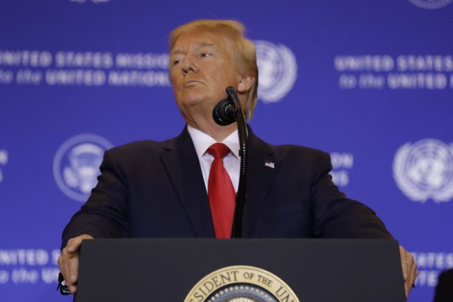 Americký prezident Donald Trump na summitu OSN | foto: Evan Vucci,  ČTK / AP