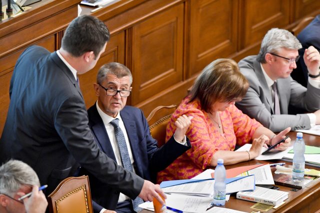 Premiér Andrej Babiš na schůzi Poslanecké sněmovny | foto: Vít Šimánek,  ČTK