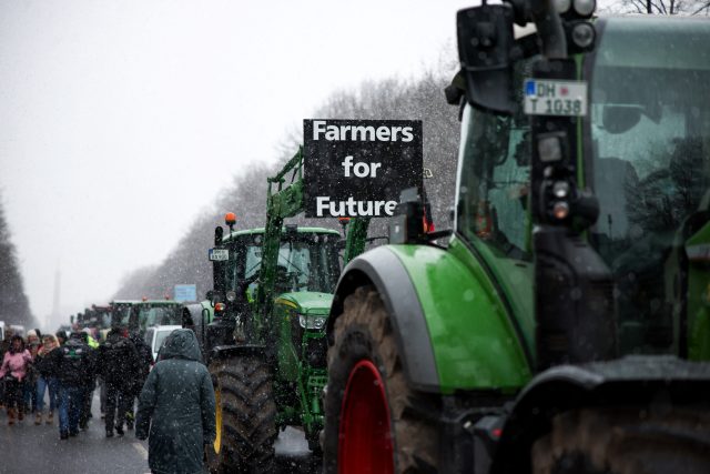 Protesty zemědělců v Německu | foto: Liesa Johannssen,  Reuters