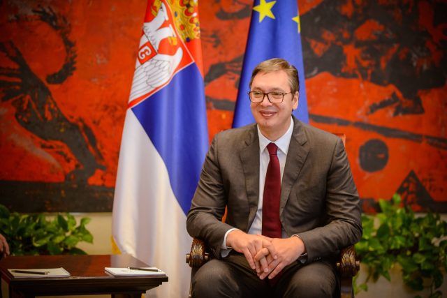 Prezident Srbska Aleksandar Vučić | foto: Pražský hrad