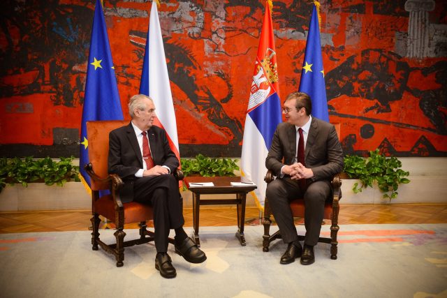 Prezident Miloš Zeman na státní návštěvě Srbska s prezidentem Aleksandarem Vučićem | foto: Pražský hrad