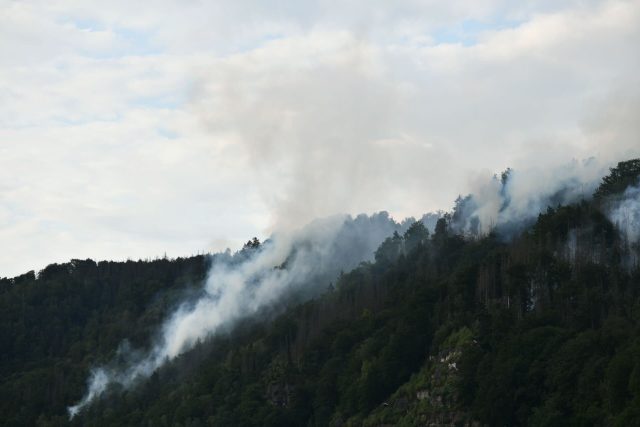 Území zasažené požárem se blíží k 1000 hektarům | foto: René Volfík,  Český rozhlas