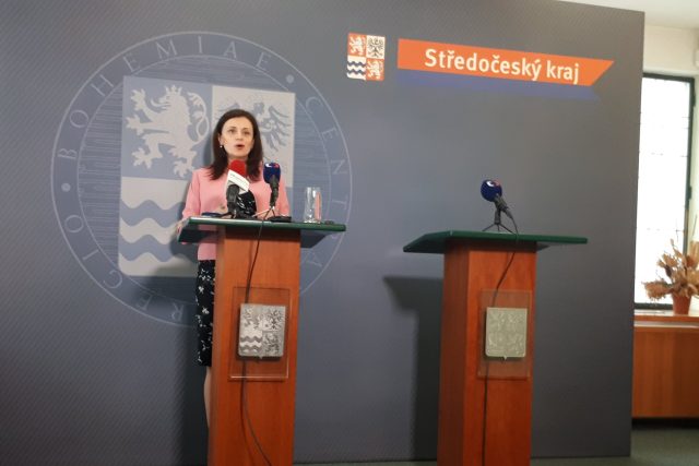 Jaroslava Pokorná Jermanová  (ANO) během tiskové konference. | foto: Marie Veselá,  Český rozhlas,  Český rozhlas