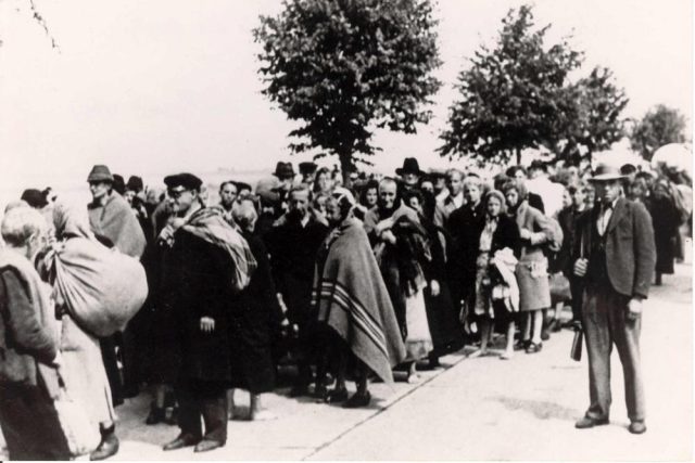 Odsun Němců z Brna na historickém snímku. | foto: Post Bellum