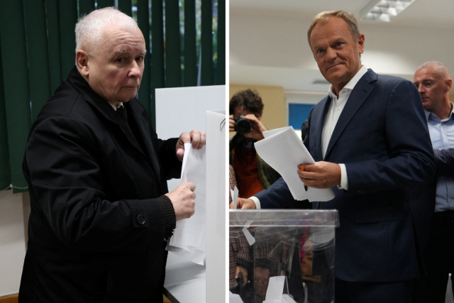 Jarosław Kaczyński a Donald Tusk | foto: Reuters,  Koláž iROZHLAS