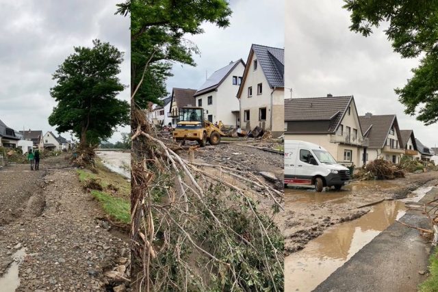 Povodněmi postižené městečko Ahrweiler v Německu. | foto: Martin Balucha,  Český rozhlas