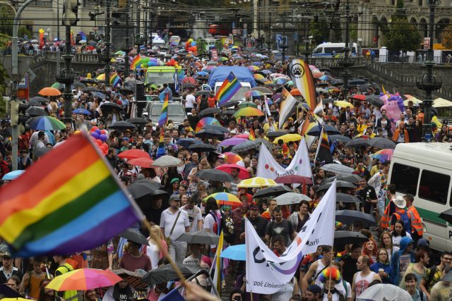 Duhový pochod na závěr festivalu Prague Pride  (foto z roku 2019) | foto: Michaela Říhová,  ČTK
