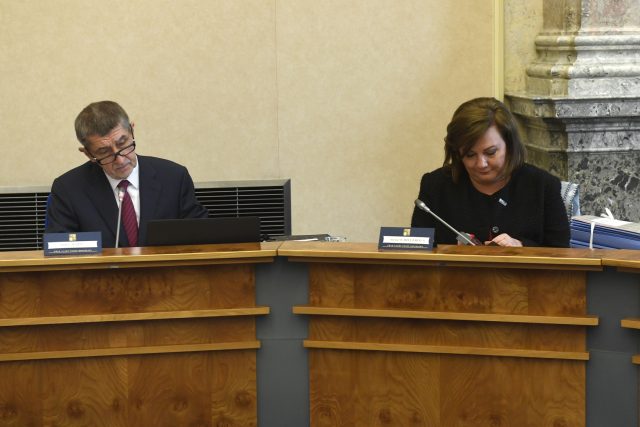 Andrej Babiš  (ANO) a ministryně financí Alena Schillerová  (za ANO) | foto: Michal Krumphanzl,  ČTK
