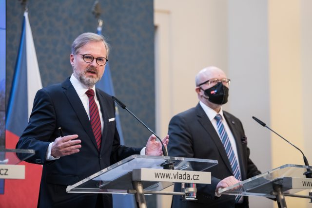 Tisková konference vlády. | foto: René Volfík,  iROZHLAS.cz