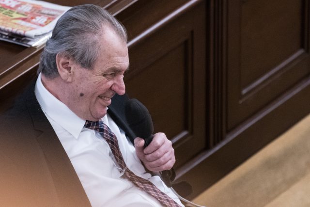 Prezident Miloš Zeman v Poslanecké sněmovně ČR. | foto: René Volfík,  iROZHLAS.cz