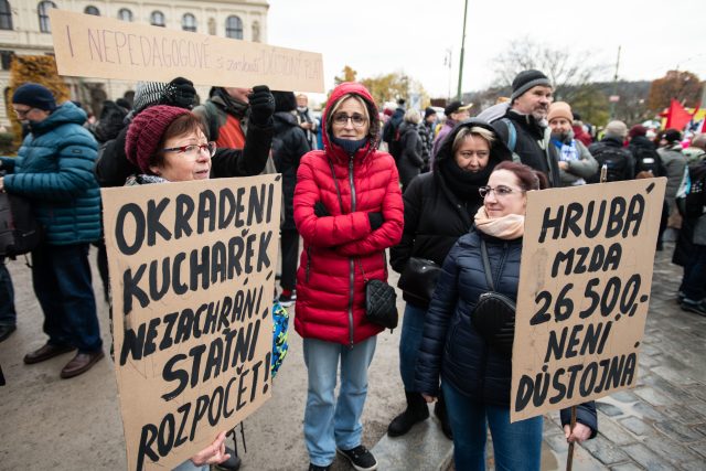Protestní stávka odborů | foto: René Volfík,  iROZHLAS.cz