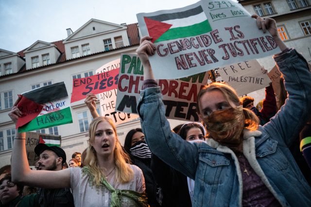 Demonstrace na podporu Palestiny | foto: René Volfík,  iROZHLAS.cz