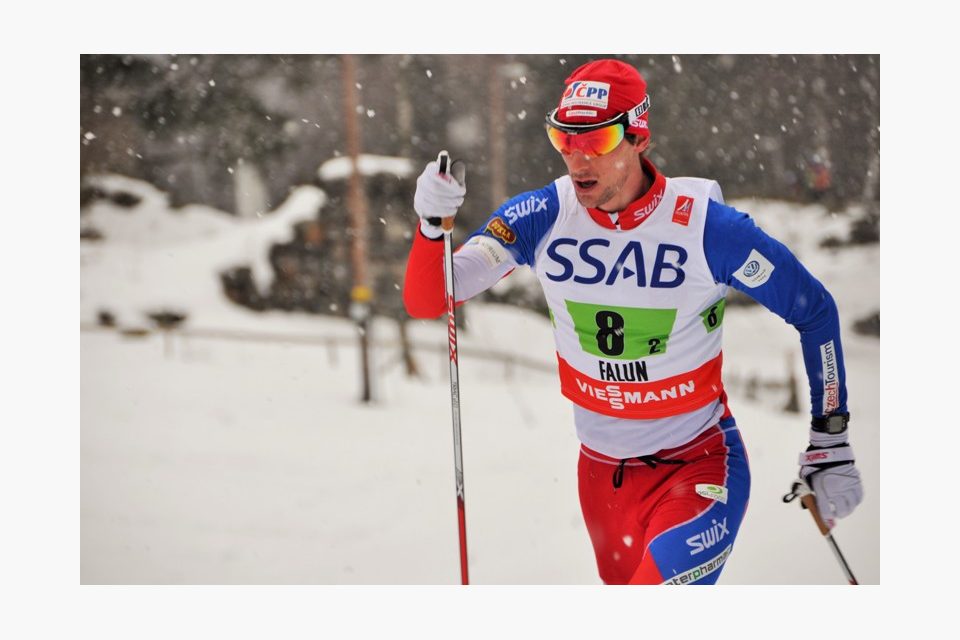 Martin Jakš při štafetě na mistrovství světa ve Falunu | foto:  Svaz lyžařů ČR
