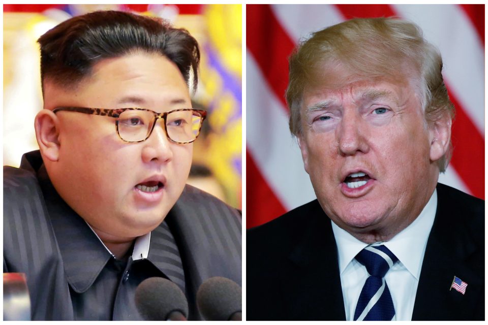 Kombinovaný snímek severokorejského vůdce Kim Čong-una  (vlevo) a amerického prezidenta Donalda Trumpa. Reuters/KCNA handout | foto: Reuters/KCNA handout,  Reuters