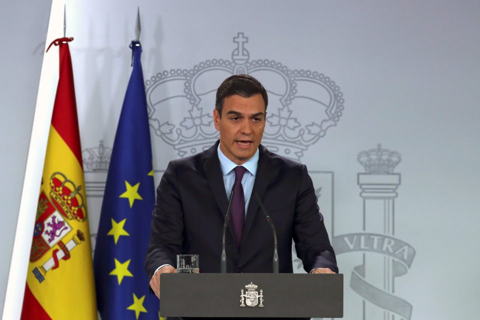 Španělský premiér Pedro Sánchez na tiskové konferenci k situaci ve Venezuele | foto: Reuters