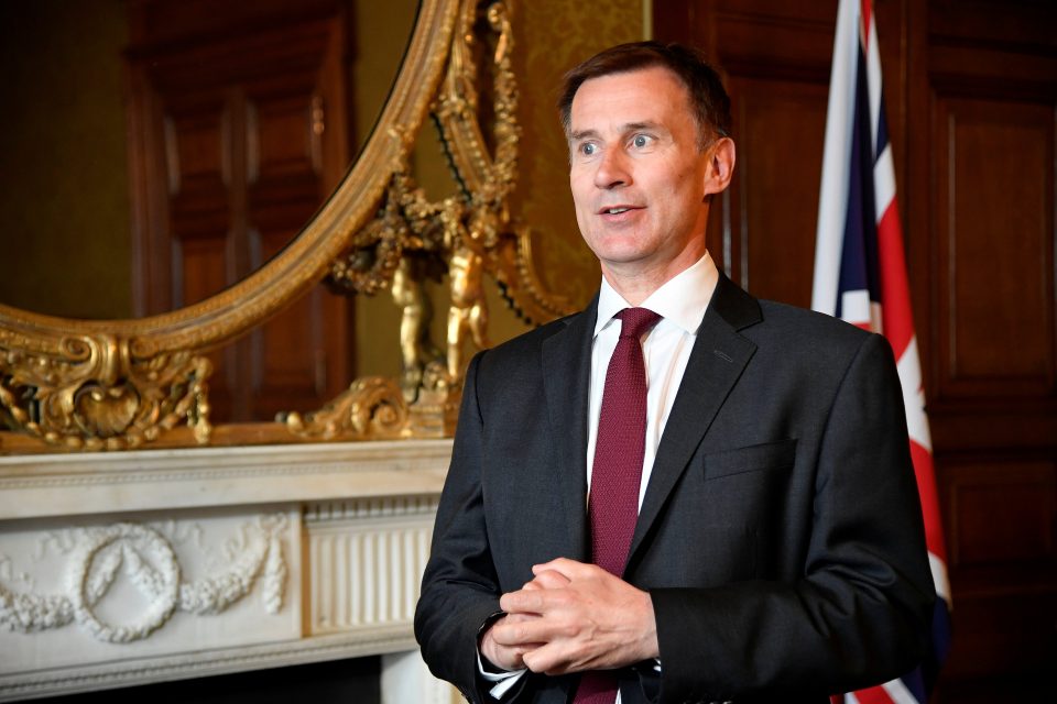 Britský ministr zahraničních věcí Jeremy Hunt | foto: Toby Melville,  Reuters