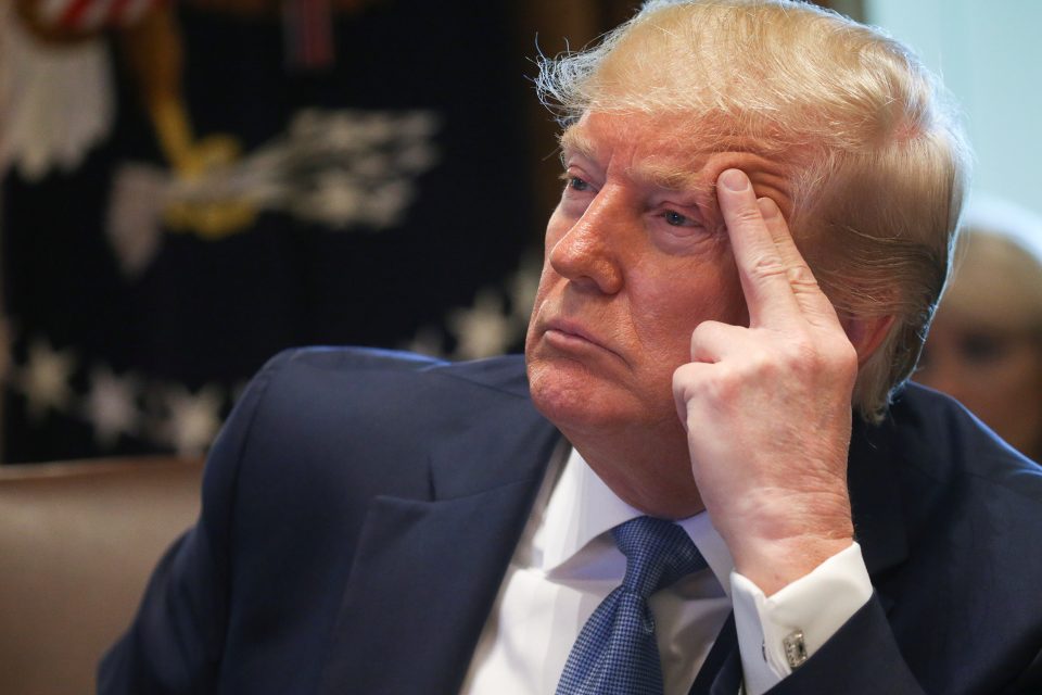 Prezident Spojených států Donald Trump na jednání vlády | foto: Reuters