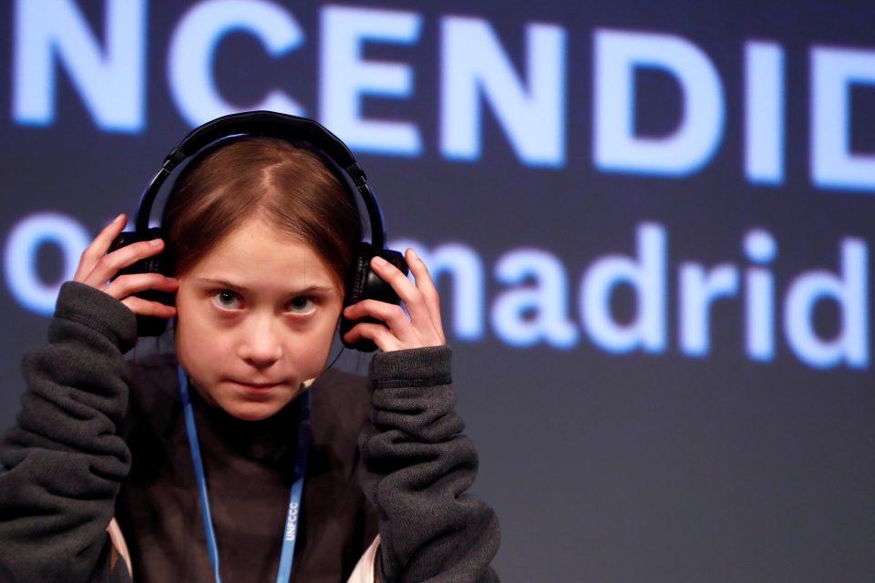Greta Thunbergová na tiskové konferenci v Madridu | foto: Sergio Perez,  Reuters