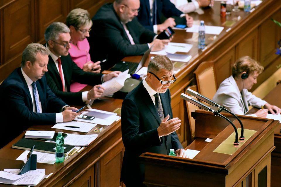 Andrej Babiš žádá Poslaneckou sněmovnu o důvěru. | foto: Michaela Danelová,  Český rozhlas,  Český rozhlas
