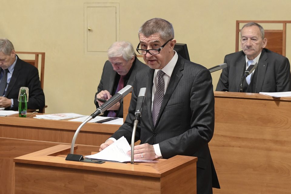 Premiér Andrej Babiš  (ANO) v Senátu | foto: Ondřej Deml,  ČTK