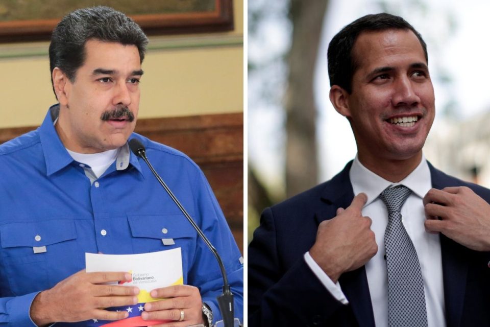 Venezuelský prezident Nicolás Maduro a vůdce opozice Juan Guaidó | foto: Reuters