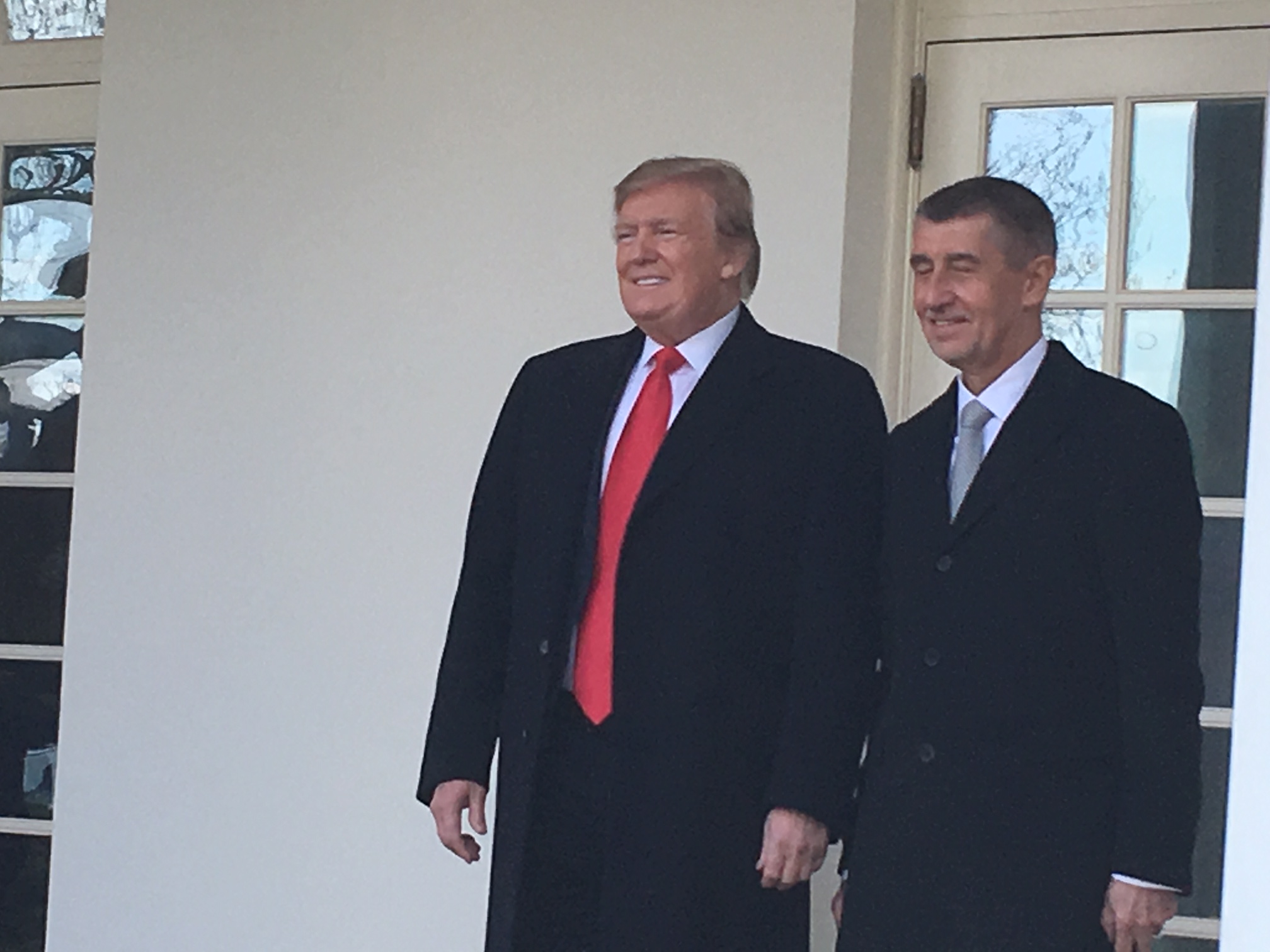 Donald Trump a Andrej Babiš v Bílém domě.